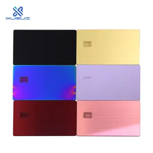 Tarjeta de Crédito para tarjeta de crédito, espejo de Metal reflectante, en blanco, negro/plata/oro rosa/arcoíris/oro de 24k, con ranura para Chip - Product Image 1