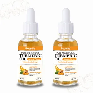 Private Label Turmeric Oil Face Whitening Lightening Acne Anti-Aging Dark Spot Corrector Tumeric Oil For Skin Lightening