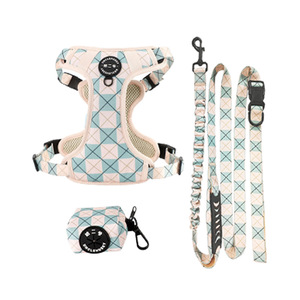 6-in-1 Reversible Oxford Dog Harness Set Adjustable Vest Collar Leash <b>Bow</b> Tie Custom OEM Factory Supply for Cats Made Rope - Product Image 6