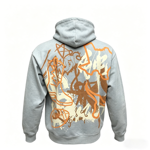 Custom OEM/ODM logo Graphic Printing Cropped Hooded Sweater Oversized Sweatshirt <b>Men's</b> Hoodies Essentials - Product Image 2
