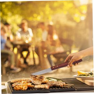 Juego de herramientas portátiles de acero inoxidable para barbacoa: espátula, tenedor, pinzas, guante de horno, delantal - Product Image 4