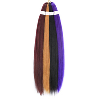 Prix de gros abordable 20'' 26'' Cheveux synthétiques pré-étirés Jumbo Easy Braids Ombre pour tresses EZ Braids Yaki Lisse pour Femme