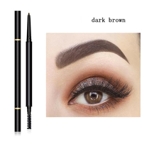 Private label maquillage Double tête étanche logo personnalisé mince crayon à sourcils avec brosse cosmétique twist eye brow crayon