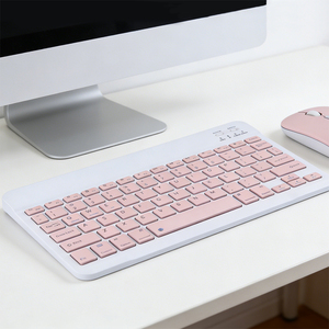 Tastiera BT Ultra-Sottile Wireless <span class=keywords><strong>con</strong></span> Mouse Ricaricabile per iPad, iOS, Android, <span class=keywords><strong>Windows</strong></span>, PC, Tablet e Telefono - Product Image 1