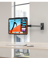 BW-1 alüminyum mutfak Tablet duvar montaj kolu katlanabilir ayarlamak 5-13 inç Tablet mobil telefon tutucu tavan dağı için iPad pro 12.9