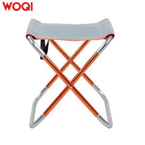 Tabouret pliant Woqi Mini, chaise de camping légère, siège portable d'extérieur, tissu Oxford argenté, 25,4x24,1x32 cm - Product Image 2