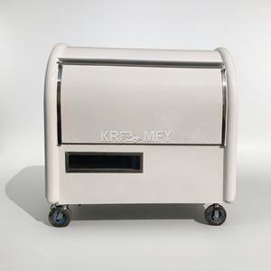 Carrito de Comida Móvil para Hamburguesas, Flores y Café, con Sombrilla, para Uso en Exteriores - Product Image 3