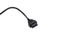 Cables Conectores OBD2 de 16 Pines Personalizados, Macho y Hembra, con Superficie Esmerilada, Paquete de PA66, para Conexión Automotriz y Diagnóstico