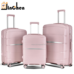 Bán buôn bán nhiều màu du lịch Xe đẩy vali Set PP trường hợp khó khăn hành lý Set với Spinner Bánh Xe TSA khóa - Product Image 4