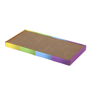 Wholesale Eco Friendly Corrugated Cardboard <strong>Cat</strong> Scratcher Board Durable Multi Size Pet <strong>Scratching</strong> <strong>Pad</strong> Grinding Claws Toy - Product Image 1