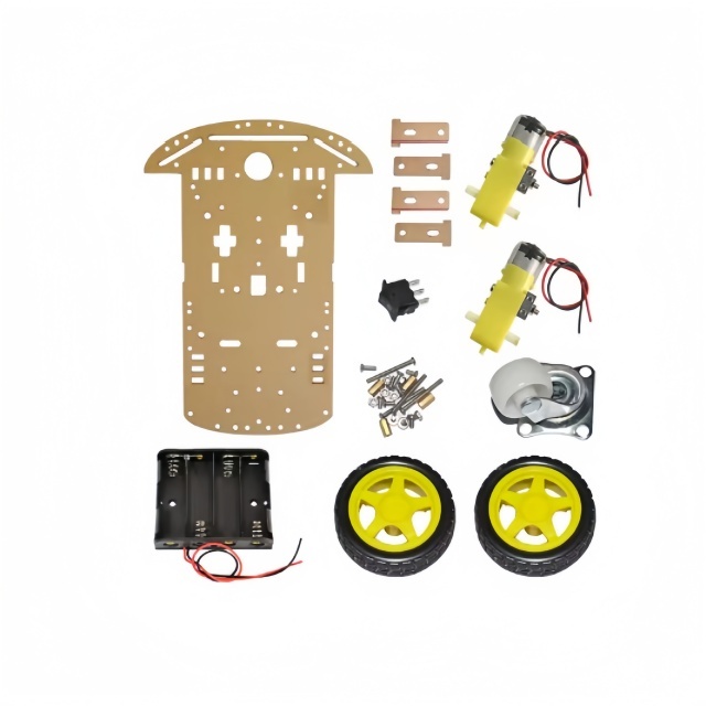 Onestopelectronic RC-2WD-EDU 2WD Smart Robot Car Kit DC Motors DIY Robotics Platform for Programming STEM Education