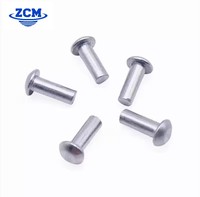 Rivets en aluminium légers à tête ronde, fabrication directe usine, pour l'électronique, l'automobile, l'aéronautique et la quincaillerie de tôlerie