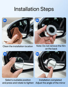 Espejo de Punto Ciego con Ángulos Ajustables de 360°, Universal para Camiones, Automóviles, Camionetas, SUV, Espejo Retrovisor de Seguridad, Fácil Instalación - Product Image 5