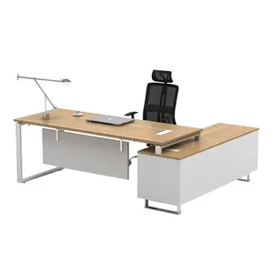 Modern Design Office Desk Furniture With Storage Cabinet L Shape Executive Manager Desk Table