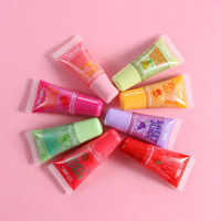 Ensemble de mini gloss à lèvres multicolores aux saveurs de fruits, gloss à lèvres hydratant brillant, pot de gloss à lèvres, kit cosmétique pour les lèvres à usage quotidien