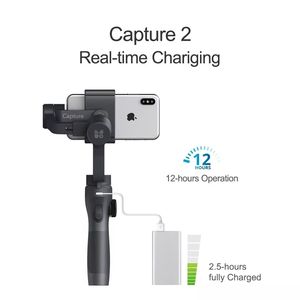 Funsnap Capture2s Stabilisateur de cardan portable 3 axes pour Smartphone Samsung <span class=keywords><strong>Go</strong></span> <span class=keywords><strong>Pro</strong></span> Camera Action Eken Gimbal Kit <span class=keywords><strong>Ios</strong></span> Android - Product Image 2
