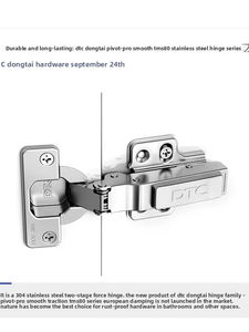 DTC Dongtai 304 Stainless Steel S96 1.2mm Thick Built-in <strong>Hinge</strong> <strong>Wardrobe</strong> Cabinet <strong>Door</strong> Damping Buffer Smooth Hydraulic <strong>Hinge</strong> - Product Image 5