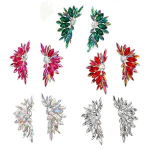 Flower Shape Rhinestone Alloy Stud <b>Earrings</b> For Women Party Jewelry - Product Image 5