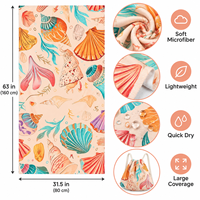 Serviette de plage en microfibre de luxe à séchage rapide, sans sable, personnalisable avec logo, imprimée numériquement par sublimation, légère, avec sac de voyage – Vente en gros