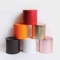 Boîtes Cadeaux pour Bougies Cylindriques, Boîte Ronde pour Fleurs avec Couvercle, Cadeau pour Maman, Bouquet de la Saint-Valentin