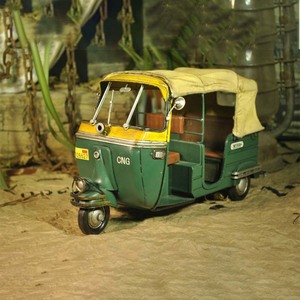 1948 קלאסי בעבודת יד <span class=keywords><strong>3</strong></span> גלגלים Bajaj טריקי תלת אופן pedicab מודל 1:8 סולם - Product Image 4