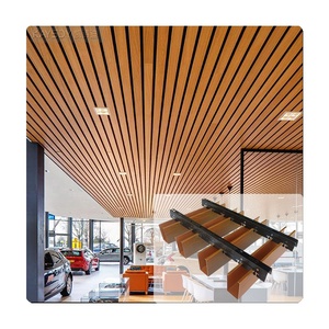 Pannello per Controsoffitto a Doghe Metalliche Sospese a Forma di U in Alluminio Design per <span class=keywords><strong>Controsoffitti</strong></span> per Sale, Centri Commerciali, Negozi e Cucine - Product Image 1