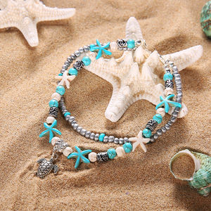 Bracelets <span class=keywords><strong>de</strong></span> cheville pour femmes Vintage coquille perles étoile <span class=keywords><strong>de</strong></span> mer tortue Bracelet <span class=keywords><strong>de</strong></span> cheville perlé fait à la main bijoux <span class=keywords><strong>de</strong></span> <span class=keywords><strong>pied</strong></span> bracelet <span class=keywords><strong>femme</strong></span> - Product Image 3