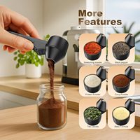 Cuillère à café multifonction en ABS avec clip, cuillère doseuse réutilisable et fermeture de sac alimentaire pour grains de café, thé et poudre