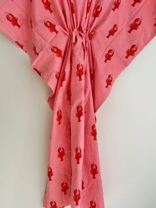 Vestido Kaftán con Estampado Floral Estilo Boho, Vestido Largo para Mujer, Cintura Ajustable con Cordón, Corte Holgado, Ropa Casual - Product Image 6