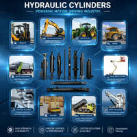 Vérin hydraulique mural à double effet personnalisé de 1 tonne et 6 m de hauteur pour monte-charge extérieur/intérieur