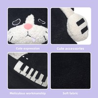 Peluche Clavier Chat Amusant, Jouet à Câliner, Coussin de Sommeil Mignon, Unisexe, Polyester, 14 ans et plus