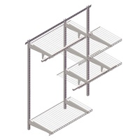 Étagère de rangement pour placard, organisateur de vêtements, ensemble d'étagères en acier pour garage, multifonction, montage mural