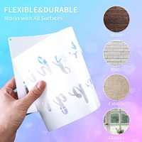 Ensemble de pochoirs de peinture en plastique avec lettres et chiffres, outil d'artisanat, jouets de dessin en plastique pour enfants, modèles d'alphabet en plastique réutilisables