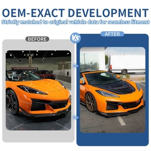 Para <span class=keywords><strong>Chevrolet</strong></span> Corvette <span class=keywords><strong>C8</strong></span> Z06 2020-2025, actualización a capó delantero de motor estilo ZR1 - Product Image 3