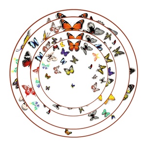 Vaisselle en céramique papillon, service de table en porcelaine fine de haute qualité pour mariage et événements - Product Image 2