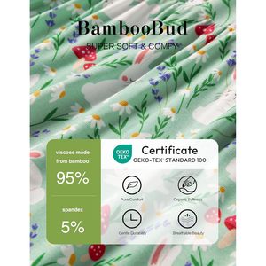 Romper de Bambú para Bebés Niñas, Manga Corta, Viscosa de Bambú, Transpirable, Lindo, para Uso Diario, Cintura Media - Product Image 3