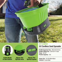 Épandeur de graines manuel Vertak 3,5 L, outil de jardinage, sans fil, fonctionne sur batterie, pour engrais et semences, avec poignée pliable