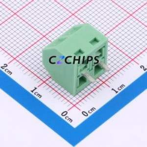 1869211 Screw Terminal Block Through hole Component (THT),P=5.08mm Connector 5.08mm Green Through Hole 2P - Product Image 2