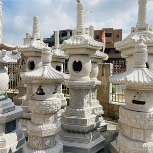 Уличная тибетская пагода-ступа из гранита для хранения буддийских реликвий, с резными элементами, в виде сундук-фонарь, статуя - Product Image 5