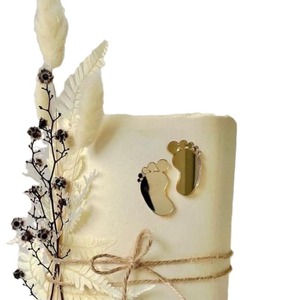 Benvenuto bambino 6 pezzi Set a forma di piede in acrilico Cake Topper <span class=keywords><strong>per</strong></span> Baby Shower accessori <span class=keywords><strong>per</strong></span> decorazioni torte - Product Image 2