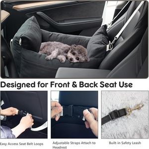 Rehausseur de siège de voiture amovible pour <span class=keywords><strong>chien</strong></span> Sièges auto lavables Lit de transport de voyage souple Portable <span class=keywords><strong>Car</strong></span> Pet pour petits chiens - Product Image 5