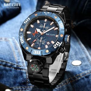 Reloj de Pulsera Deportivo de Lujo para Hombre MEGIR 2219, Estilo Cronógrafo con Manecillas Luminosas, Reloj de Cuarzo de Marca, Reloj Masculino - Product Image 4