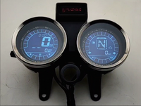 Instrumen sepeda Motor Digital Speedometer sepeda Motor, tampilan aksesori Motor Suzuki GN-style cruiser Tachometer