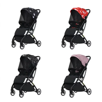 Poussette de voyage de luxe en tissu léger et polyester avec système de pliage rapide à une main, design compact pour bébés de 0 à 3 ans