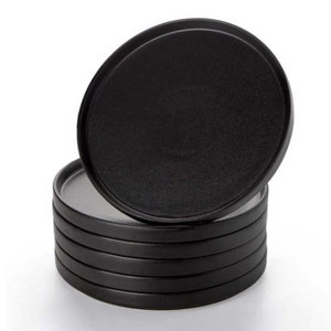 Biểu Tượng Tùy Chỉnh Matte Fine <span class=keywords><strong>Flat</strong></span> Đen Thiết Kế Hiện Đại <span class=keywords><strong>Melamine</strong></span> Đồ Ăn Trái Cây Phục Vụ Món Ăn Tấm Melamina - Product Image 1