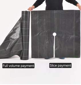 1*1 м садовый Барьерный Ландшафтный материал Прочный сверхпрочный блокирующий сорняк легко настраивать мульчурный коврик с кольцом для дерева - Product Image 6