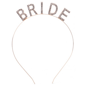 Serre-tête en alliage multi-styles, élégant et tendance, avec lettres en diamant électroplaqué, pour mariages et soirées, pour femmes - Product Image 5