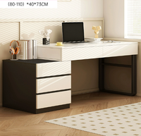 Le bureau d'ordinateur tout-en-un de style crème d'angle convient aux chambres à coucher