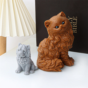 Molde de silicona 3D con forma de animales para velas aromáticas, gatos, Golden Retriever, <span class=keywords><strong>Sharpei</strong></span>, perros, moldes de yeso, moldes para pasteles y mousses hechos a mano, decoración para el hogar y fiestas - Product Image 3