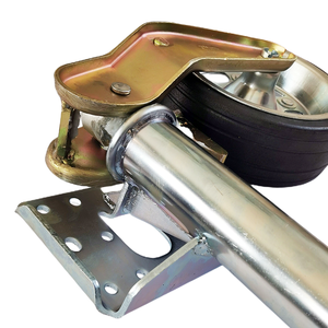 Soporte <span class=keywords><strong>Plegable</strong></span> para <span class=keywords><strong>Remolque</strong></span> de Alta Resistencia con Ruedas de Acero Galvanizado de 20 cm de Elevación Giratorio para Remolques y Campers - Product Image 3